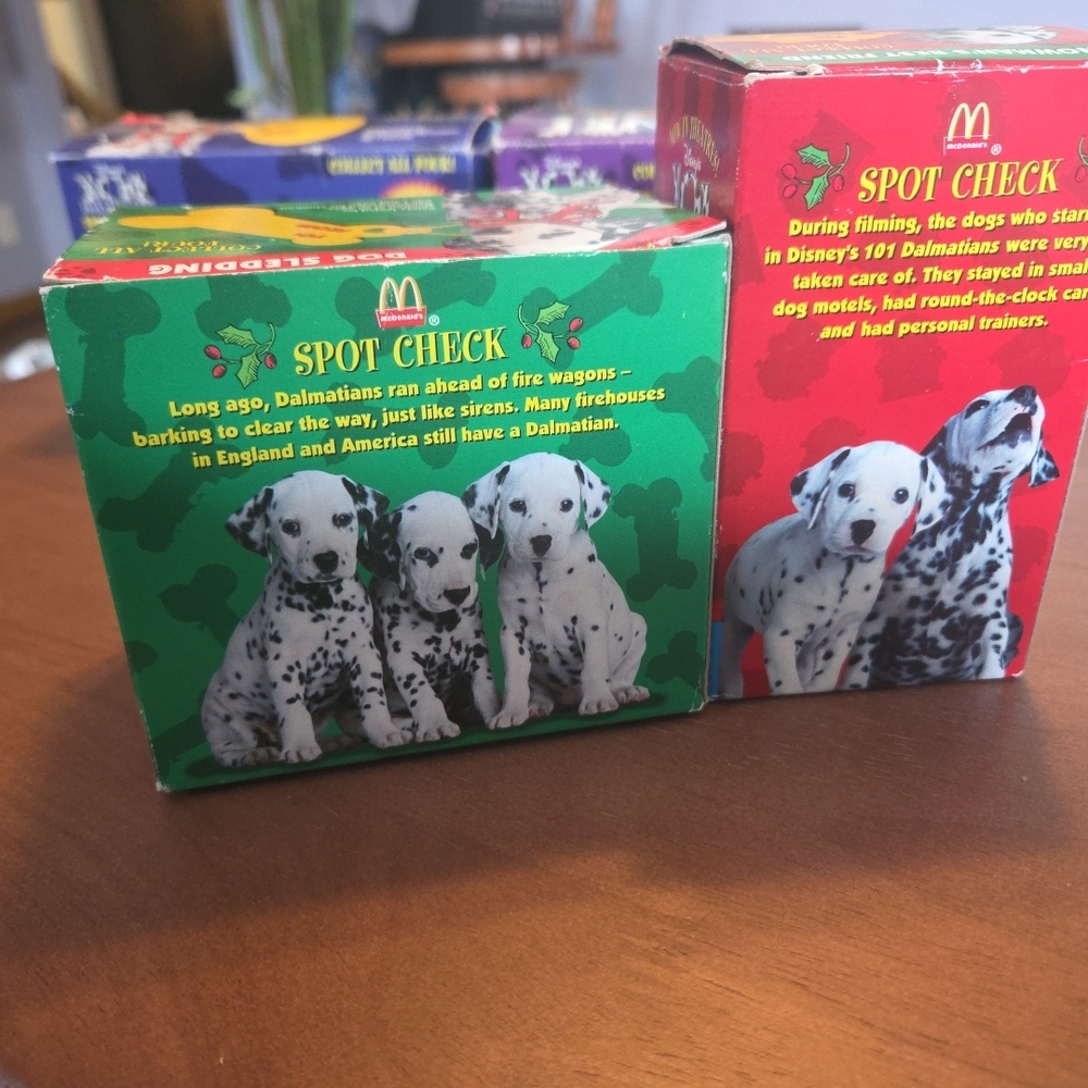 McDonald's 101 Dalmatians Snow Dome Set - Red, White, Black Full Set Of 4 - Picture 12 of 12